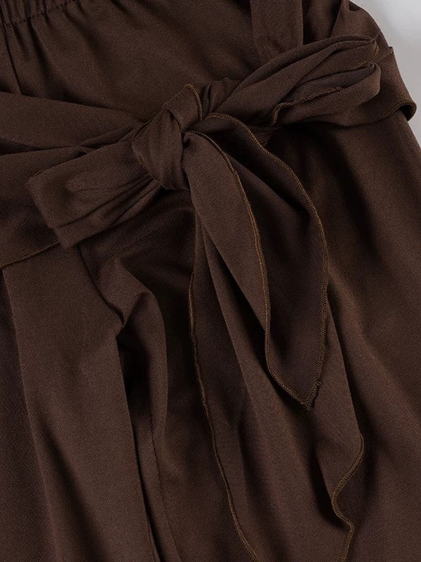 リボンラップイージーパンツ