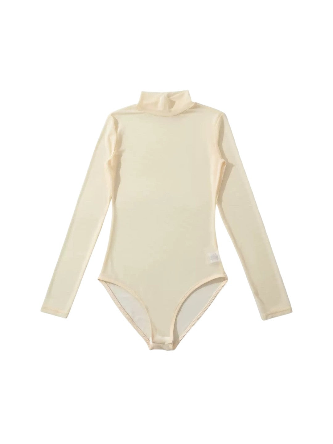 シアーモックネックボディースーツ