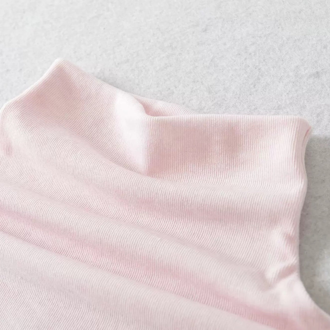 ベーシックソリッドカラータートルネックトップス