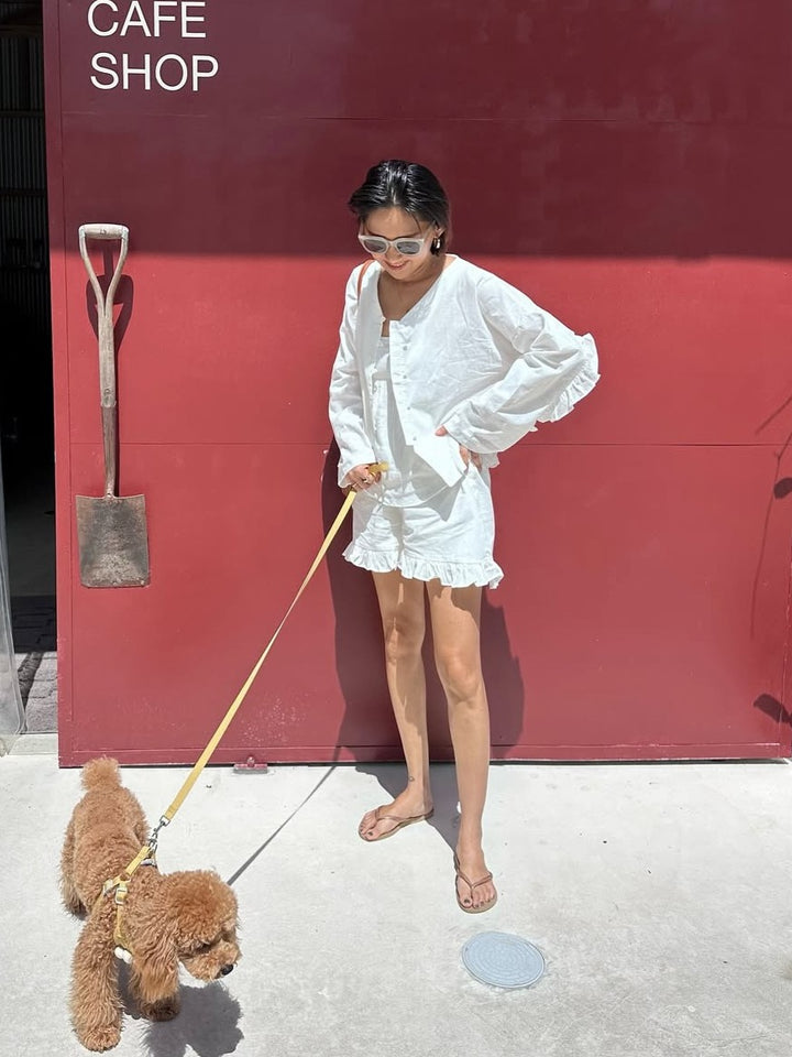 フリル付きブラウスショーツセット