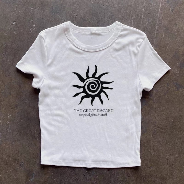 THE GREAT ESCAPE SUN プリントTシャツ