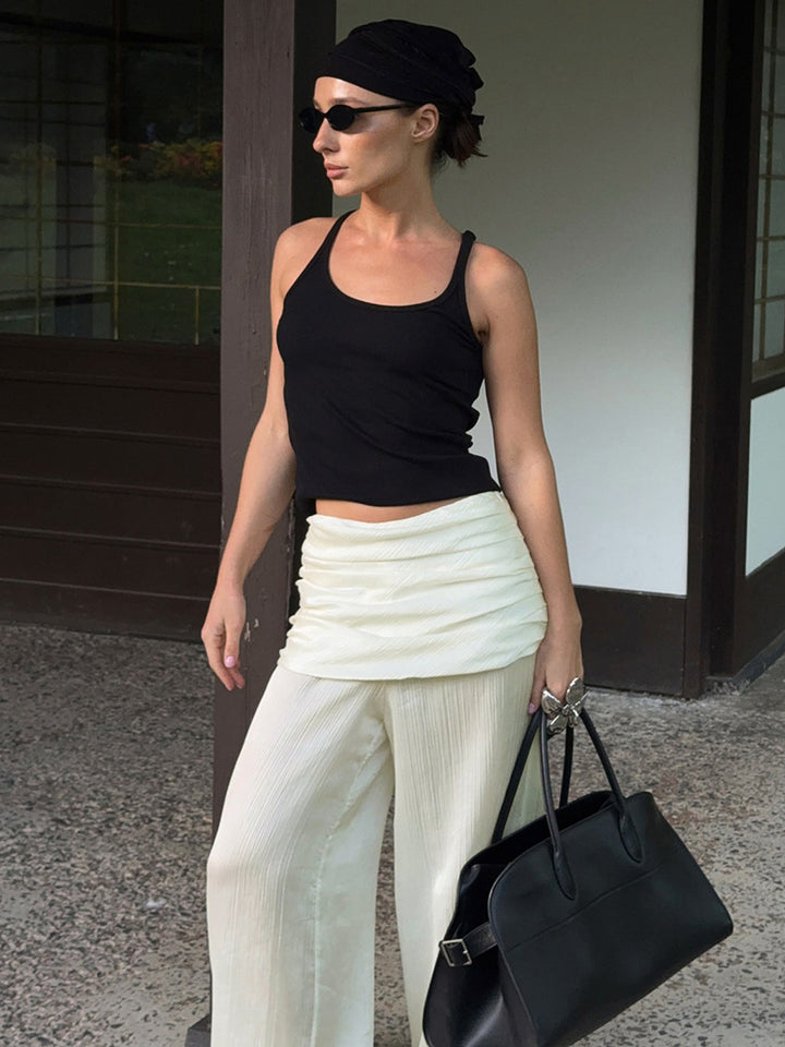 レイヤーデザインシアーバルーンパンツ