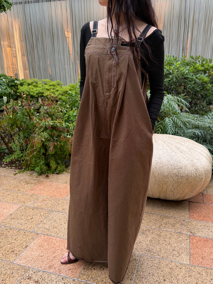 【 Select 】綿ツイルアシメサロペット