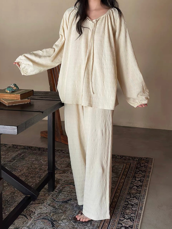 【wabi sabi】 テクスチャードコットンリラックスセットアップ