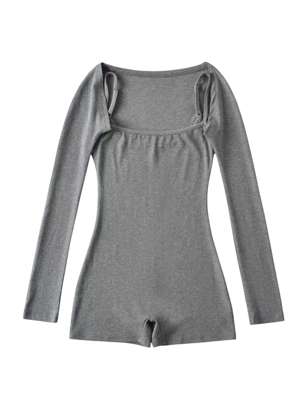 2WAYリブフィットワークアウトロンパース