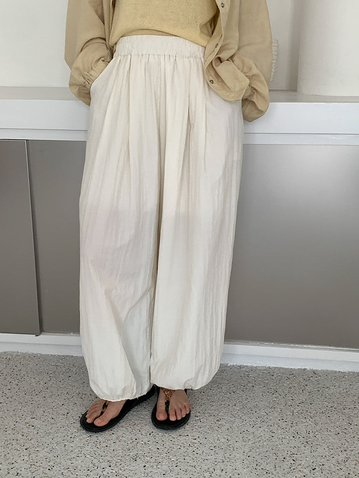 バンブーテクスチャーバルーンパンツ