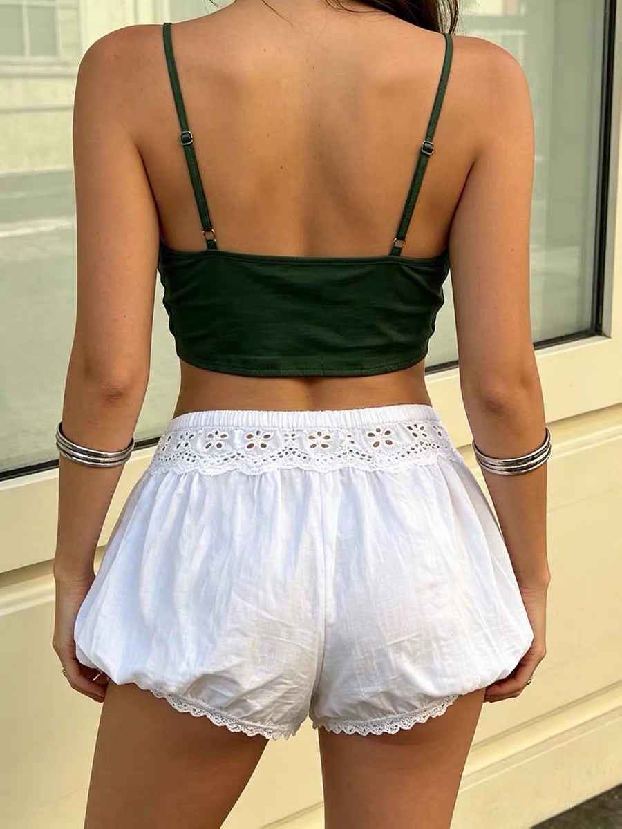 コットンレース バルーンショートパンツ