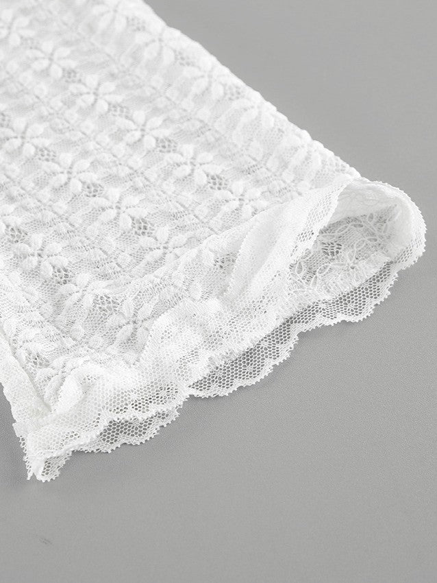 総レースカシュクールトップス