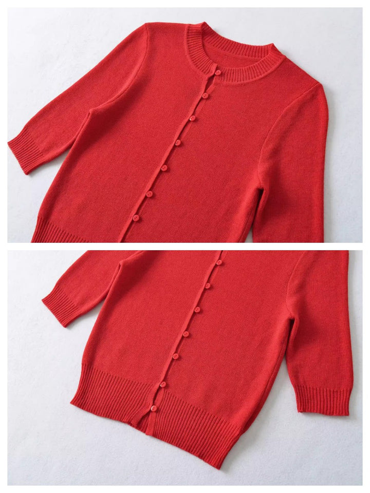 ハーフスリーブニットカーディガン