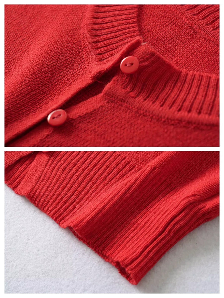 ハーフスリーブニットカーディガン