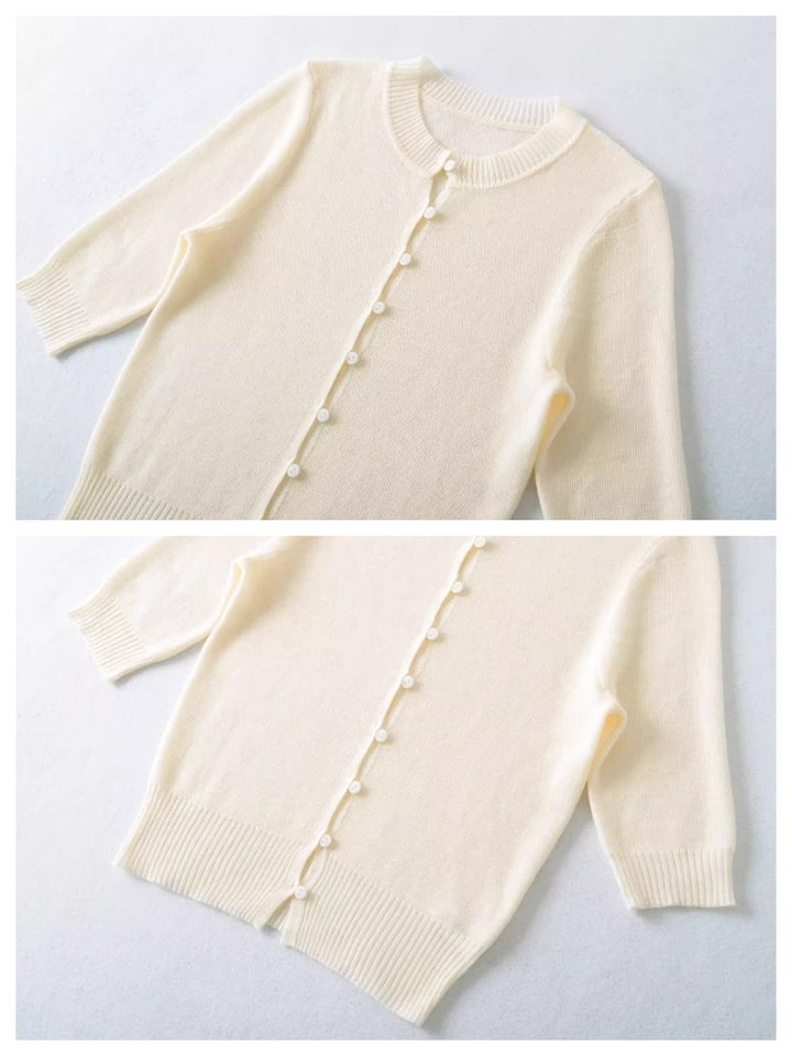 ハーフスリーブニットカーディガン