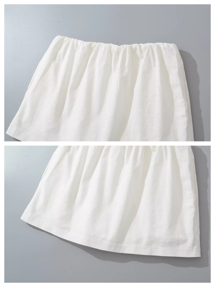 コットンリネンミニスコートショーツ