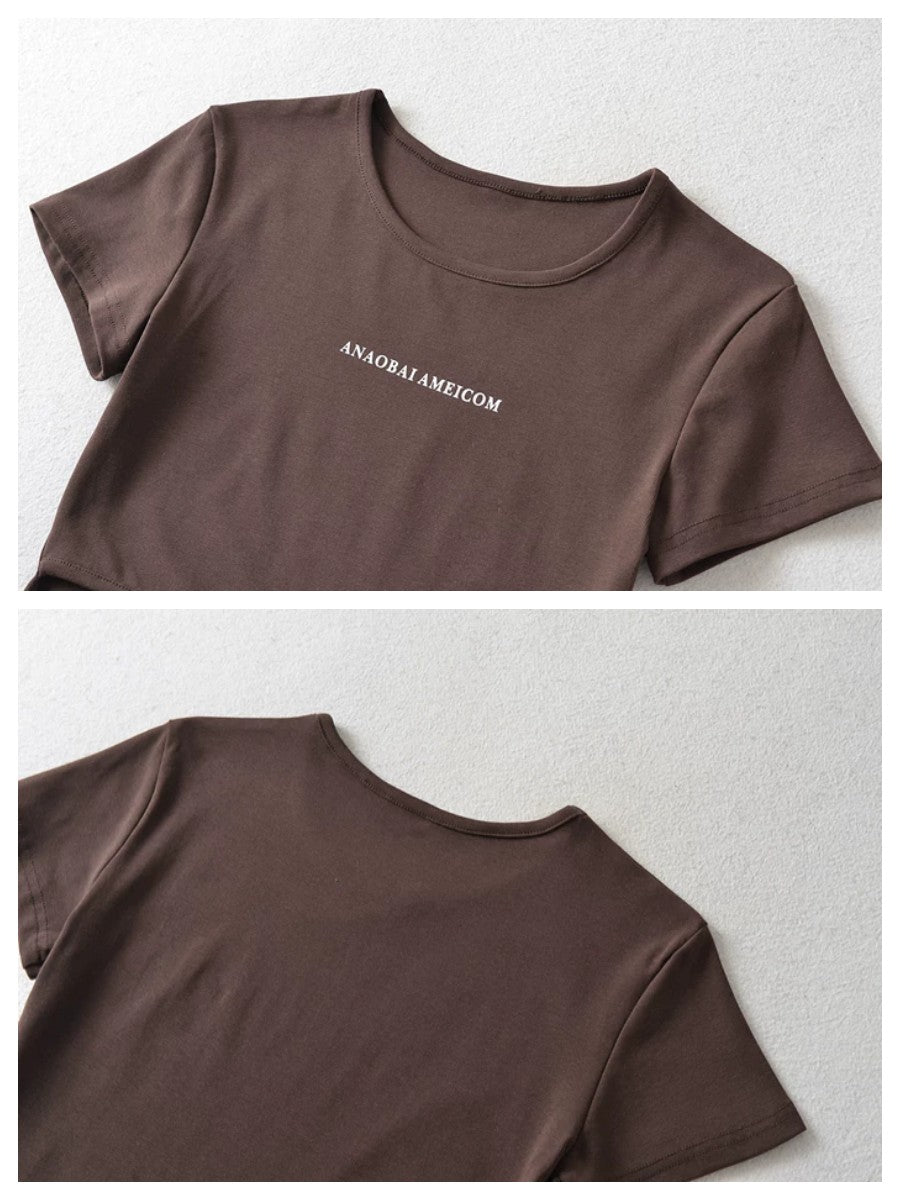 バックルヘムフィットTシャツ