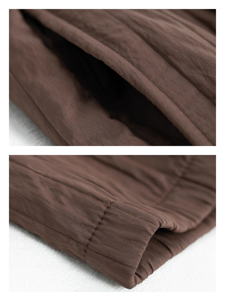 裏起毛キルティング風ワイドパンツ