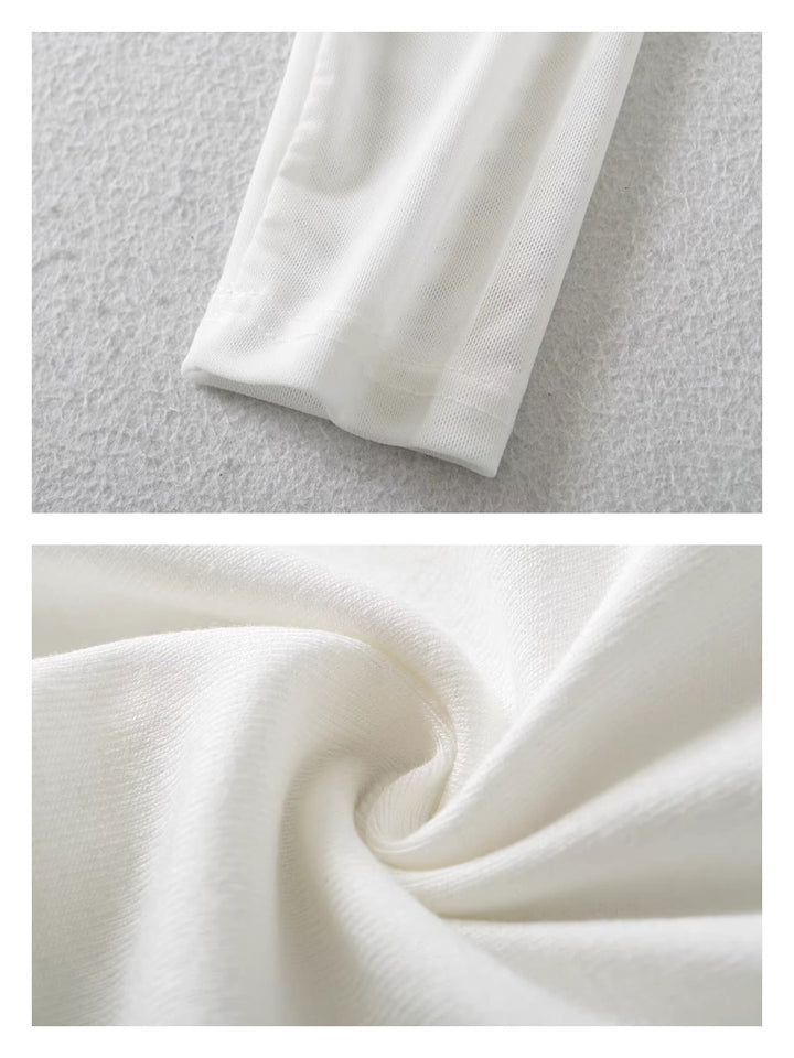 カップ付きシアーメッシュ切り替えトップス