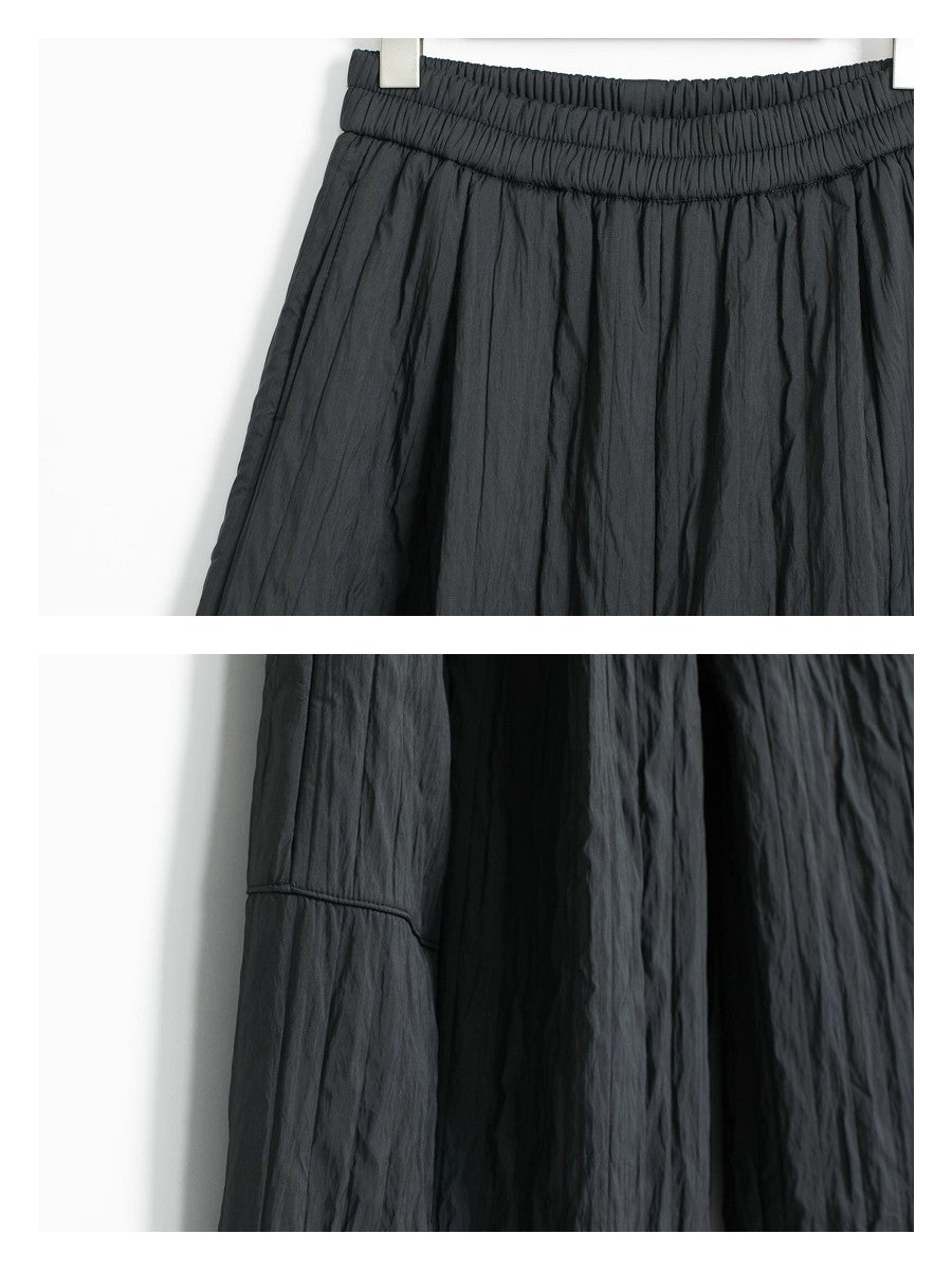 裏起毛キルティング風ワイドパンツ