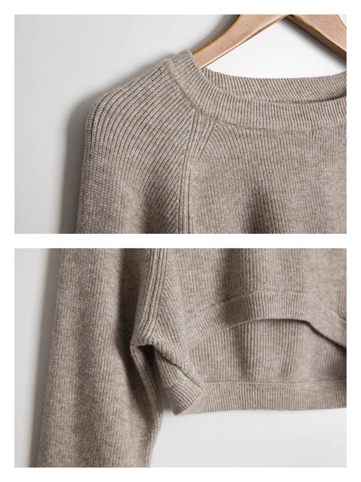 クロップドベーシックセーター