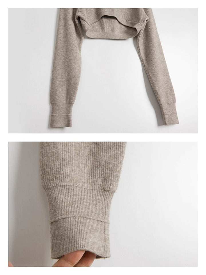 クロップドベーシックセーター