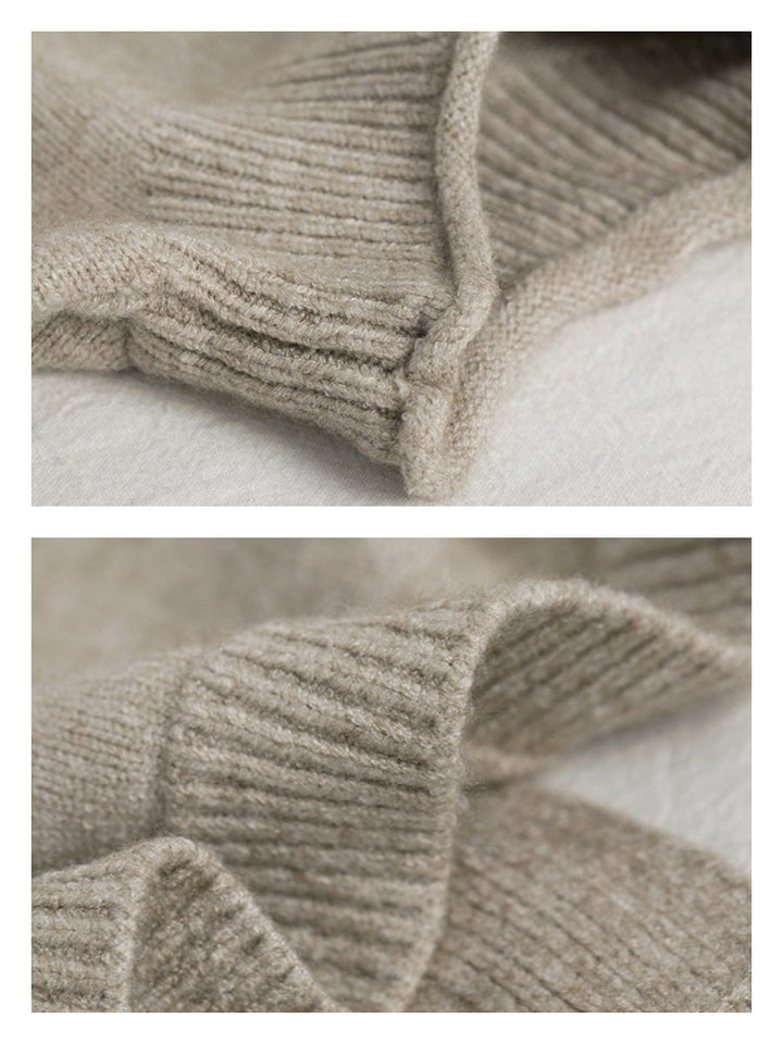 アシメスリット ニットロングワンピース