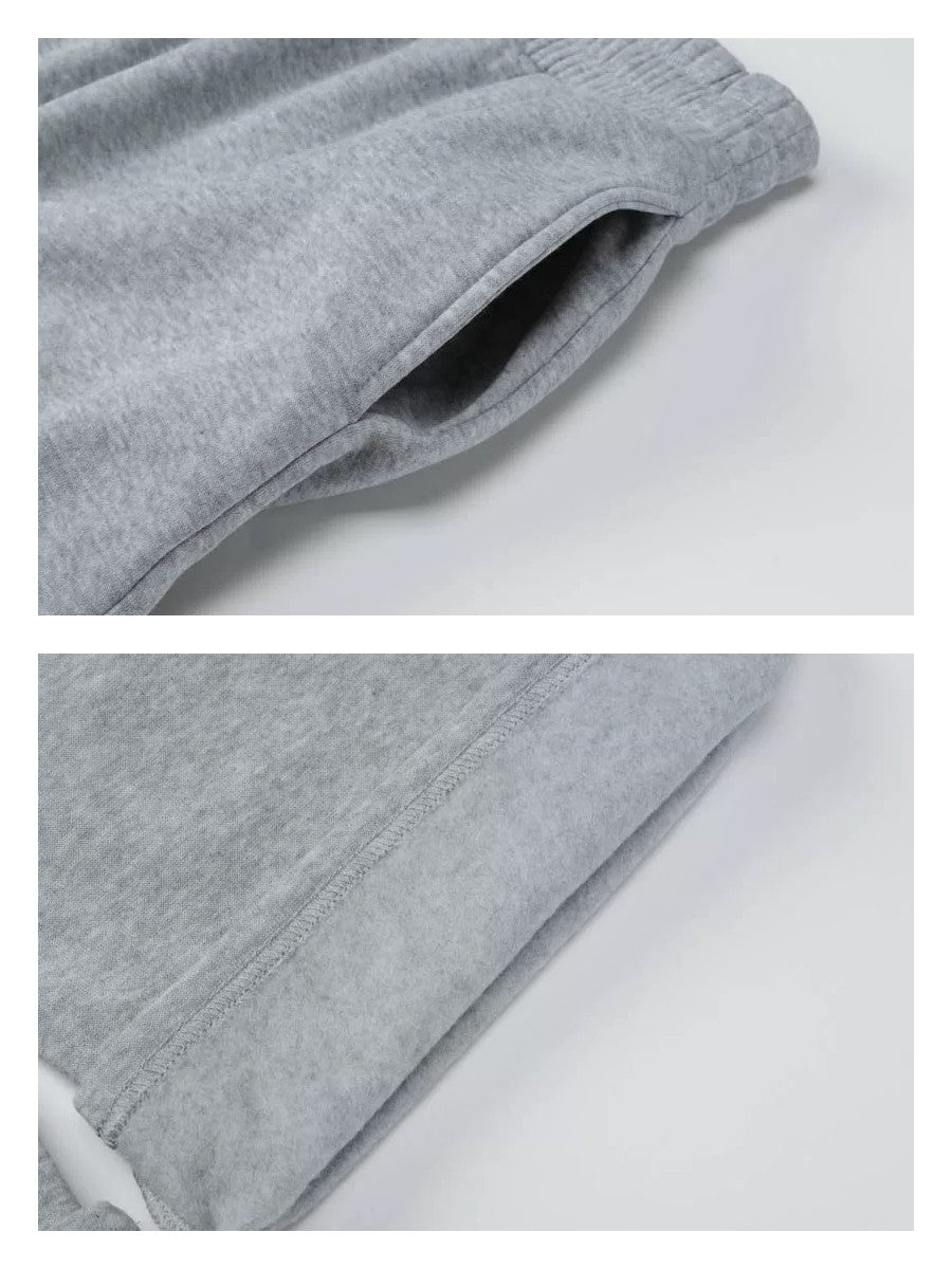 ボタンデザインスウェットワイドパンツセット