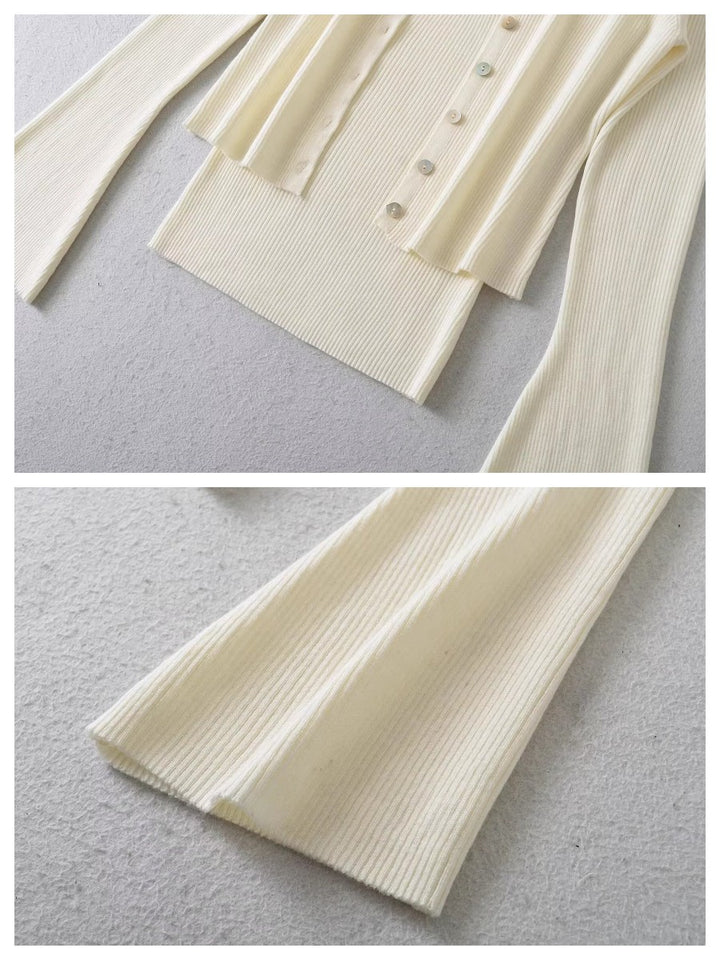 シェルボタンリブニットアサンブル