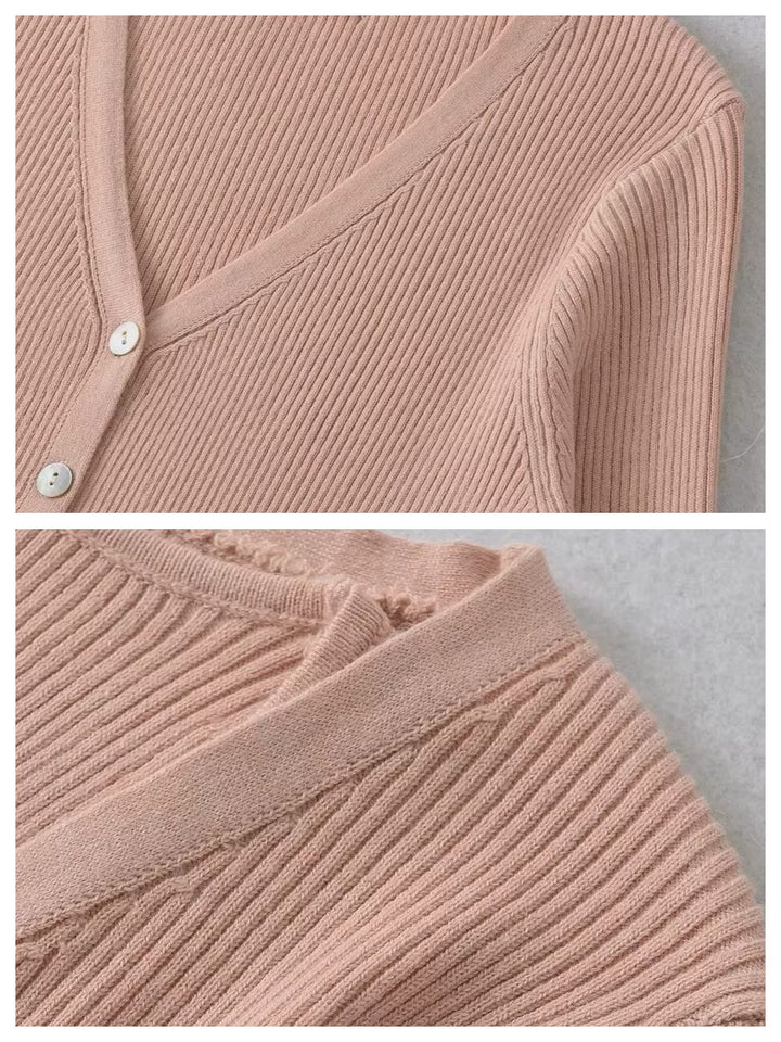 シェルボタンリブニットアサンブル