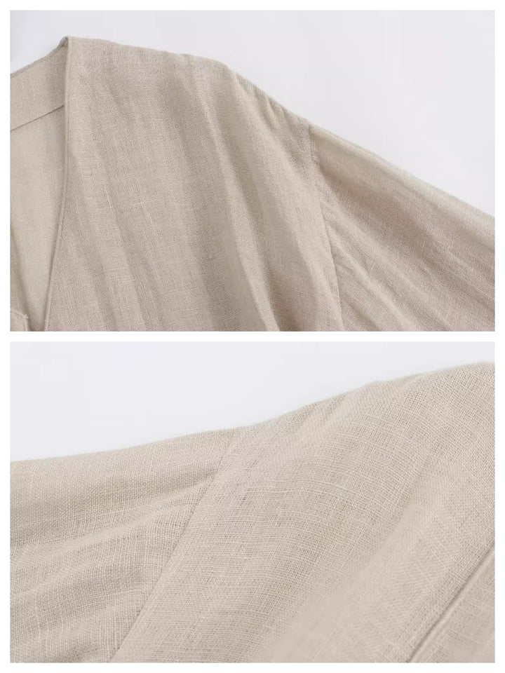 リネンライクカシュクールブラウス