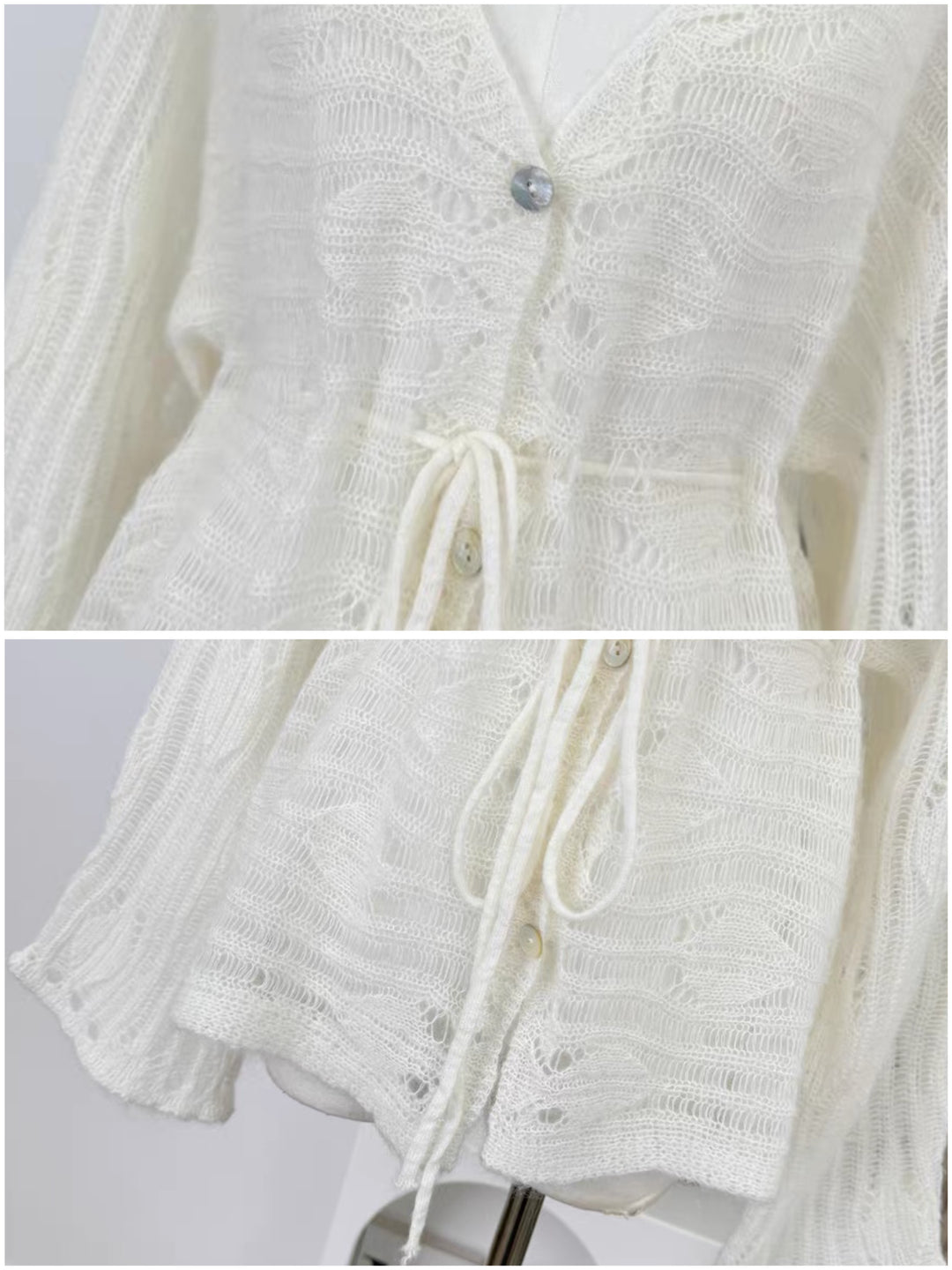 モヘアクロシェニットチュニック