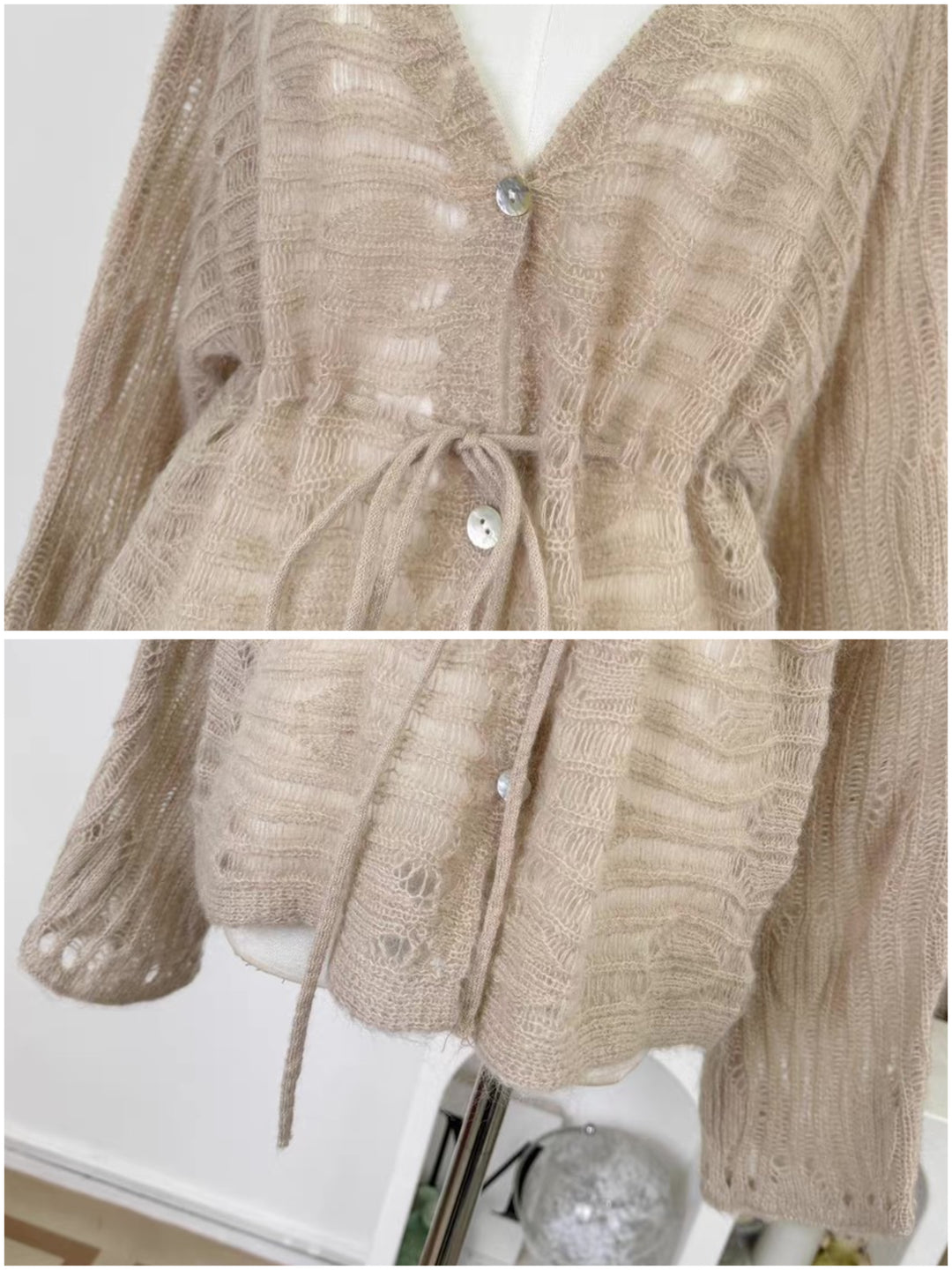 モヘアクロシェニットチュニック