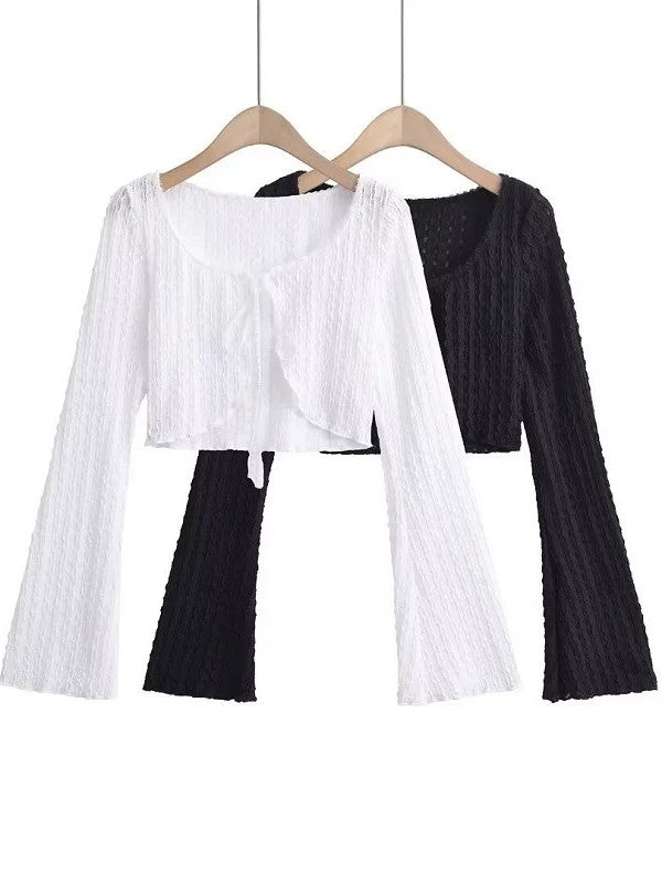 シアークレープリボンカーディガン