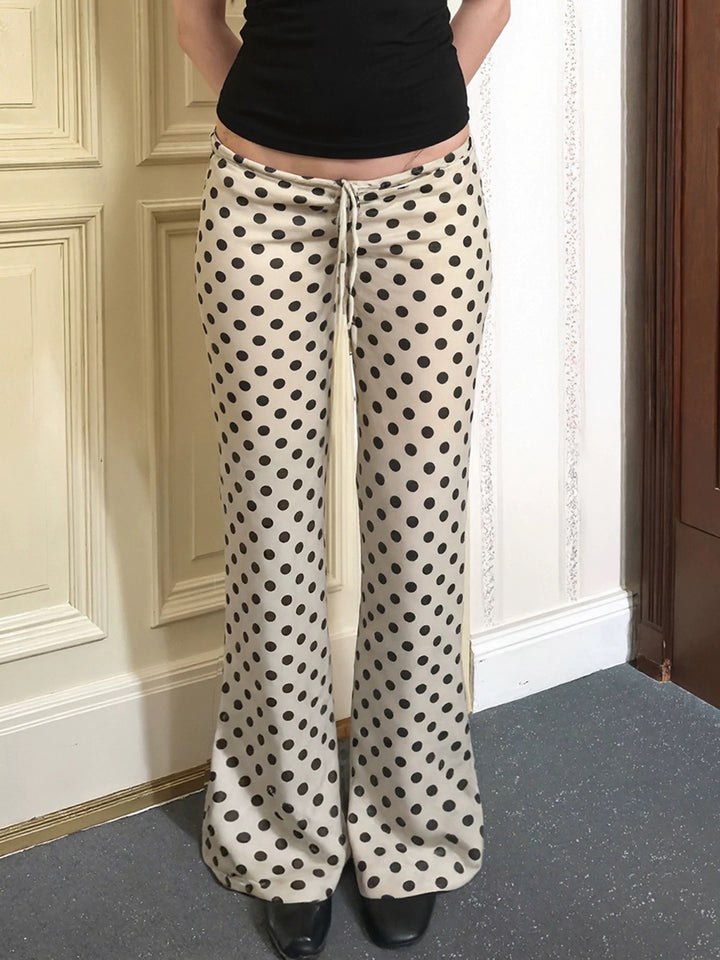 ポルカドットイージーフレアパンツ