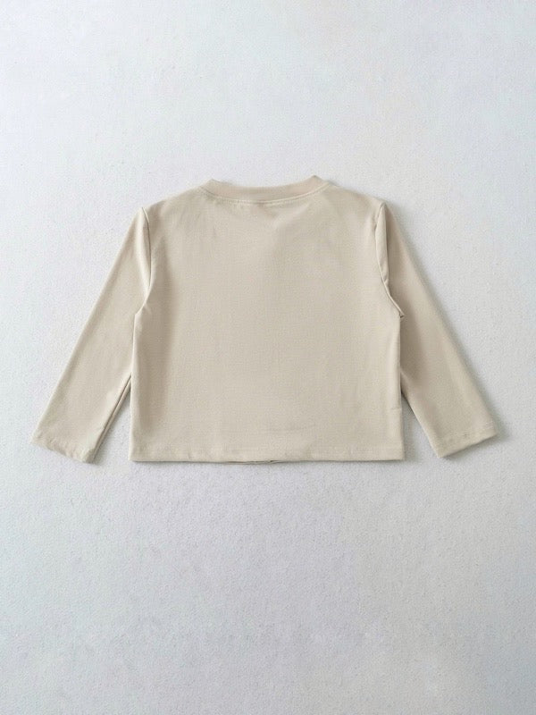 クルーネックショートカーディガン