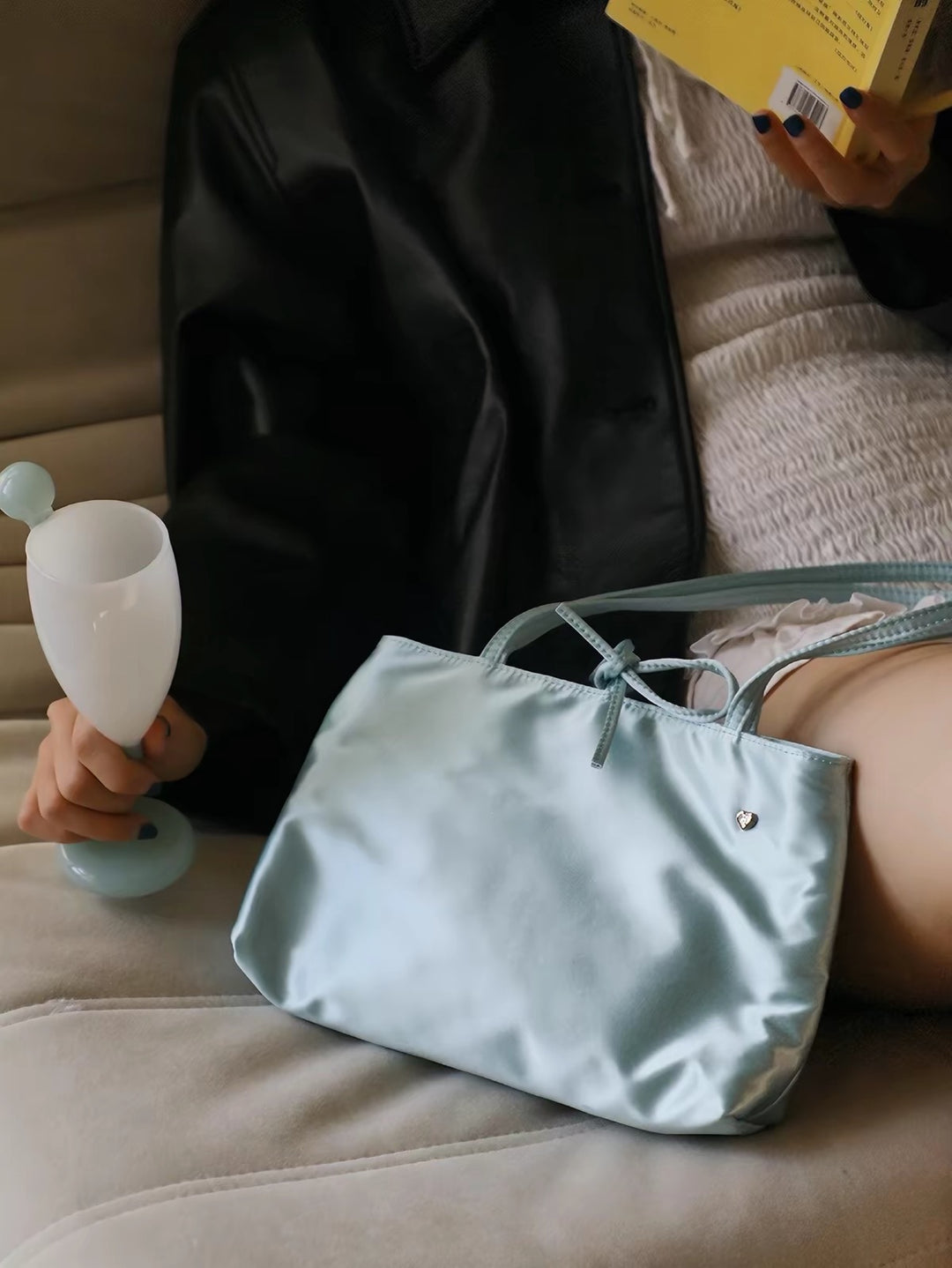 ハートポイントサテンショルダーBag