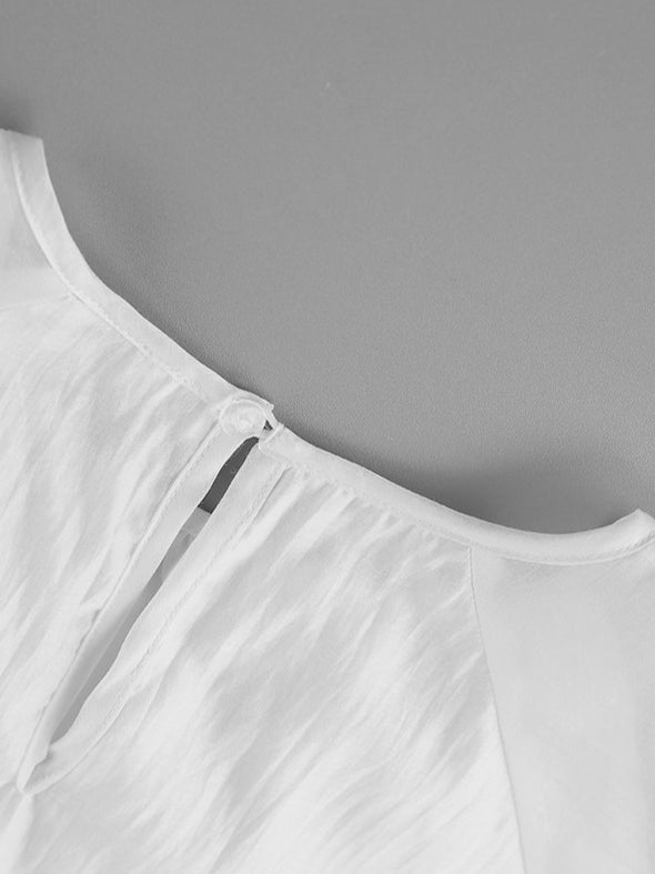 シアーフリルボリュームチュニックワンピース