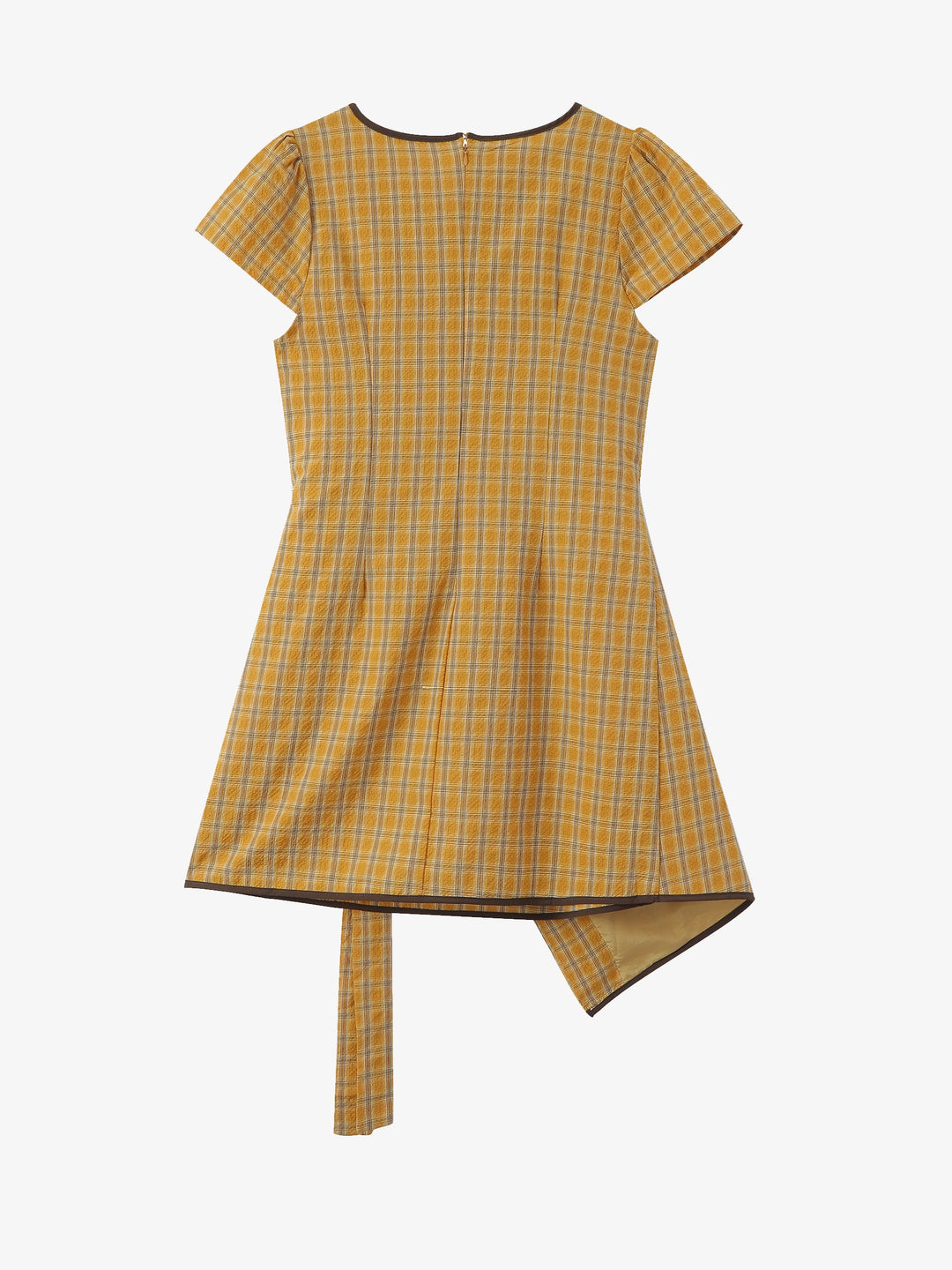 チェック柄エプロン付きレトロワンピース