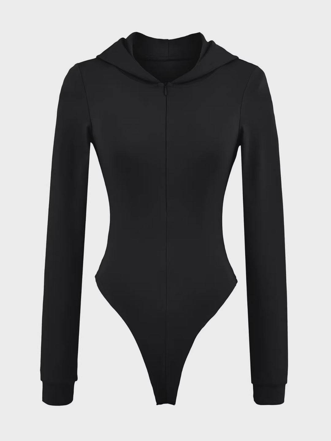 スリムフィットフーディーボディースーツ