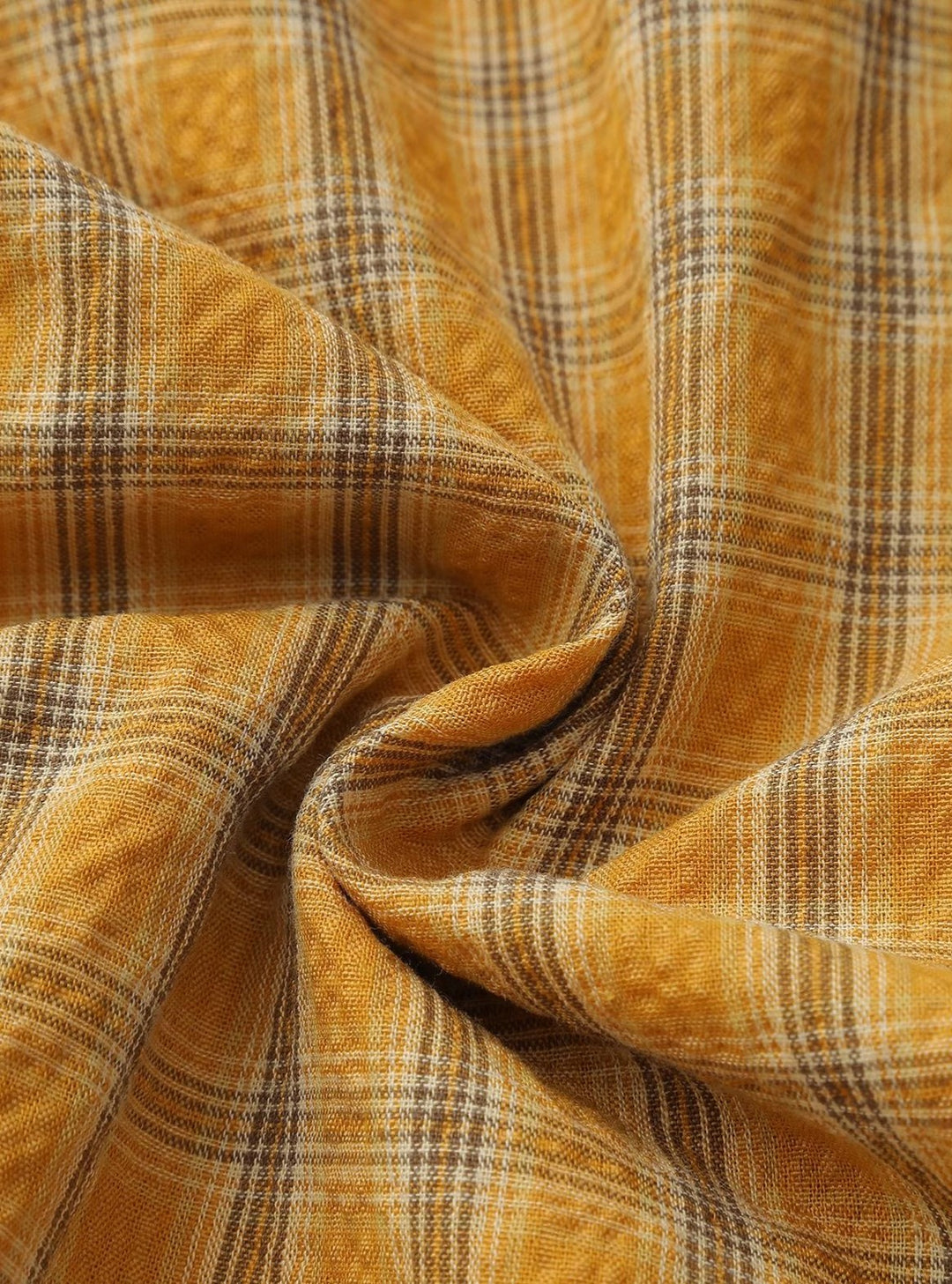 チェック柄エプロン付きレトロワンピース