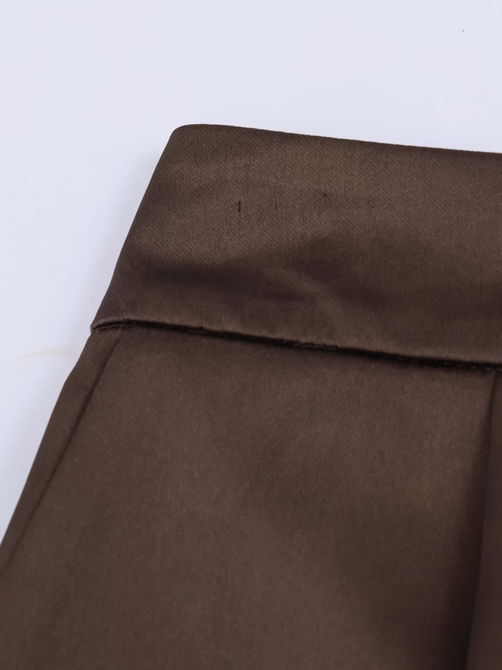 サテンレーストリムショートパンツ