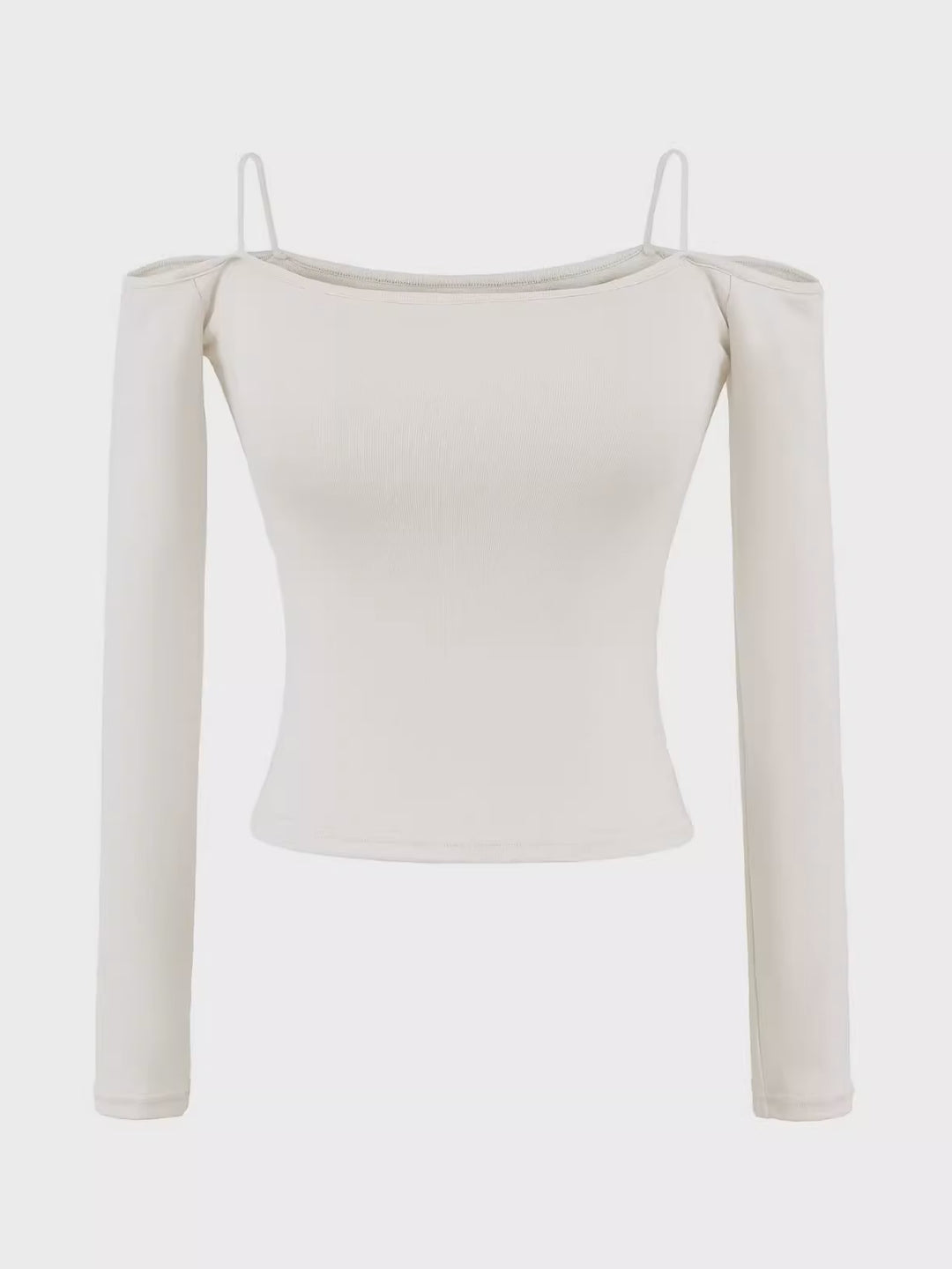 カップ付きオフショルダートップス