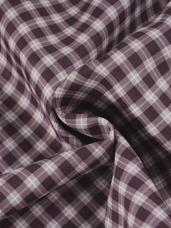 ギンガムチェックヨーク切り替えロングスカート