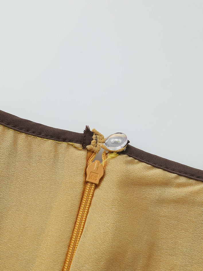 チェック柄エプロン付きレトロワンピース