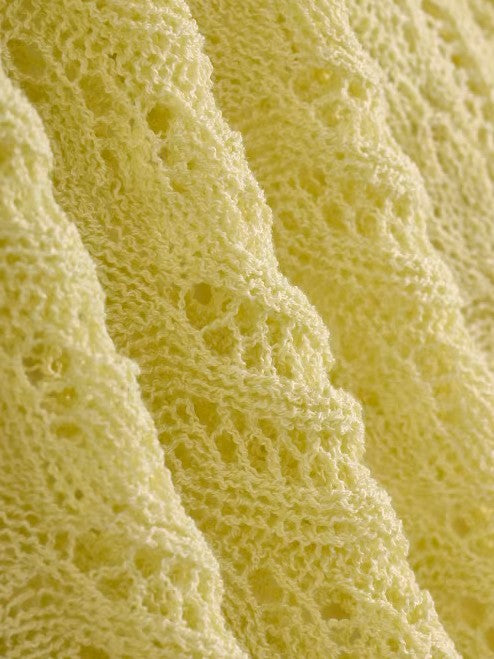 シアーレース クロップドニットカーディガン