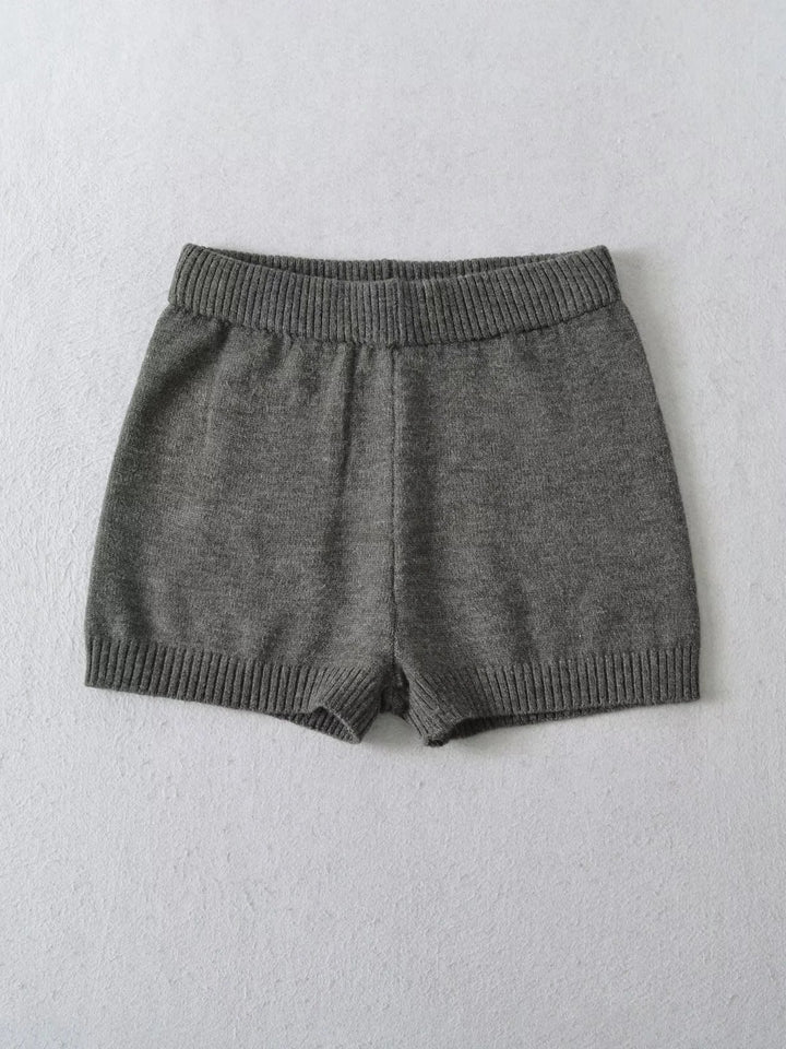 リブヘムニットショートパンツ