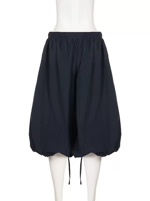 バルーンワイドパラシュートバミューダパンツ