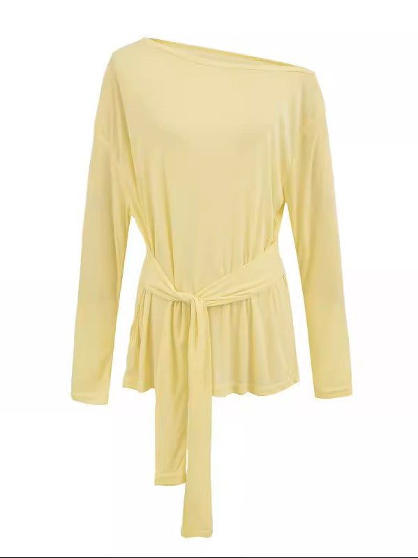 オフショルダーウエストタイトップス