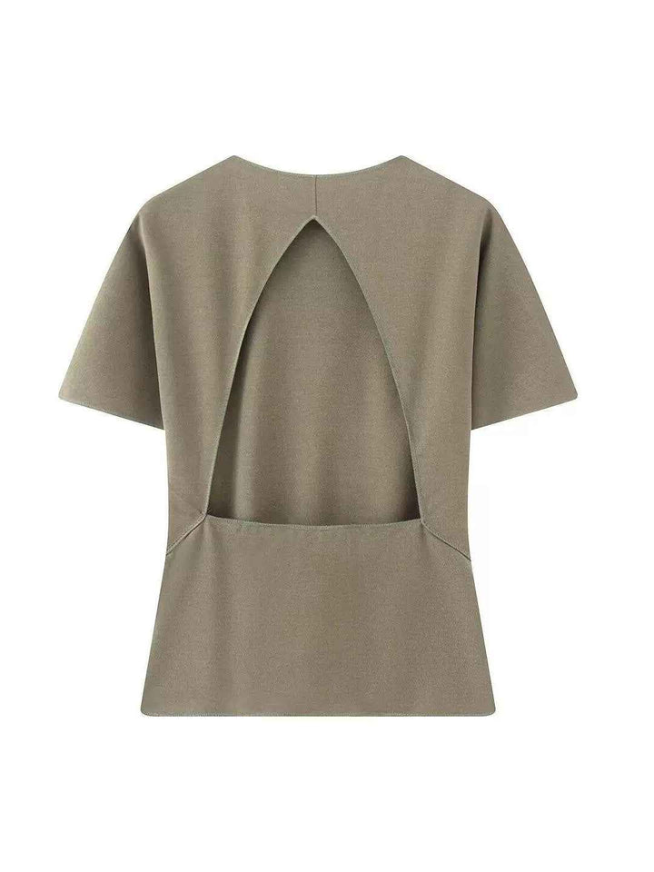 バックオープンTシャツパンツセット