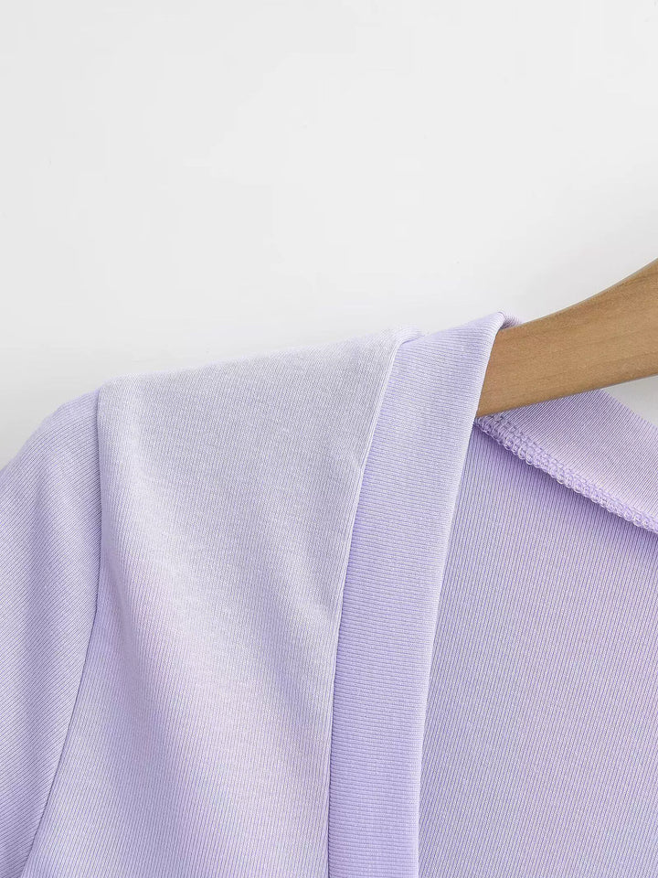 UネックTシャツミニワンピース