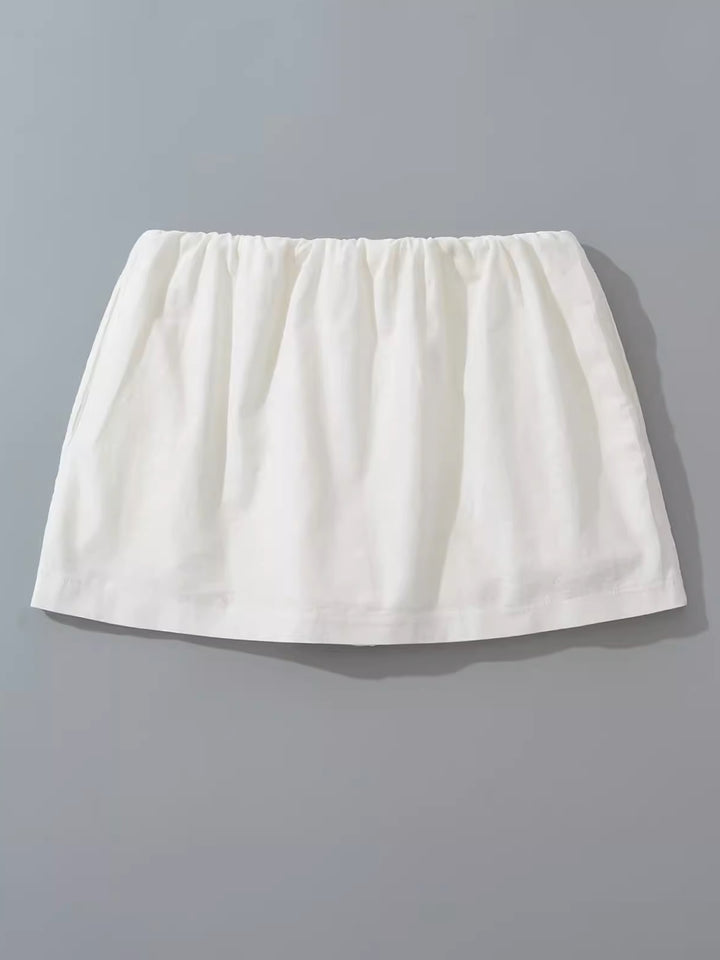 コットンリネンミニスコートショーツ