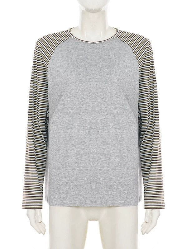 マルチボーダーラグランスリーブTシャツ