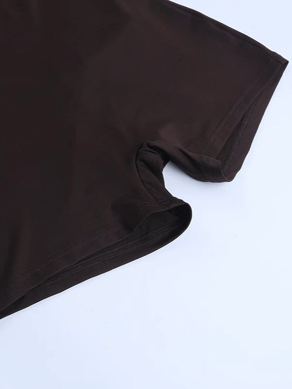 ホルターネックショートオールインワン